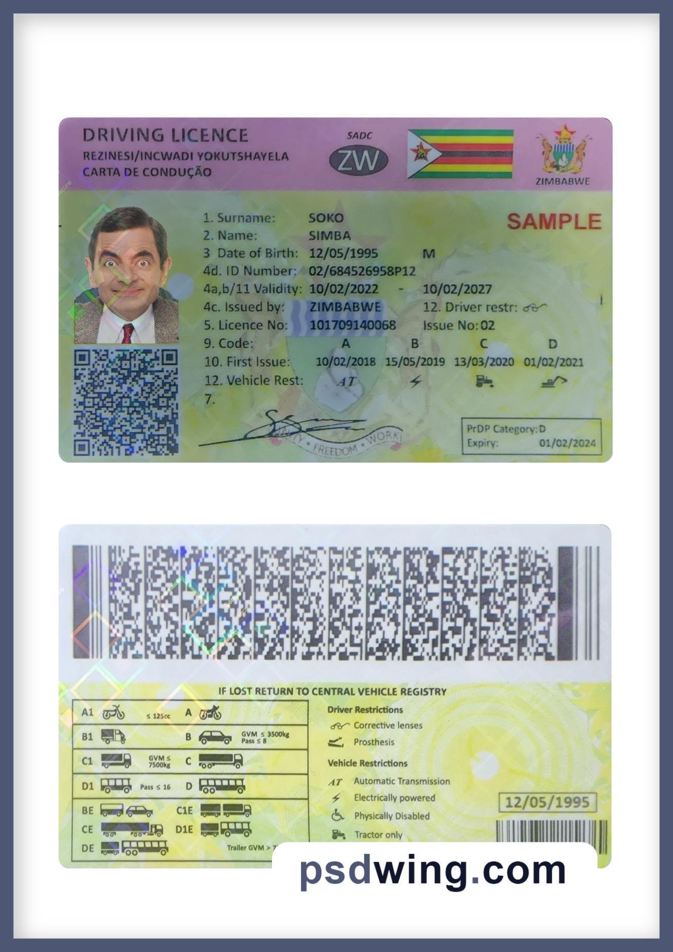 Zimbabwe Driving License